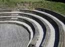 Die Sitzreihen des Amphitheaters
