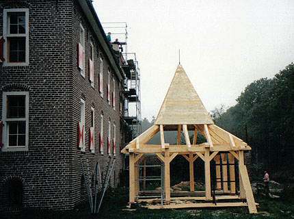 Construction of the top of the tower