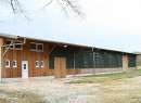 The indoor horse riding arena