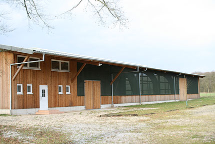 The indoor horse riding arena